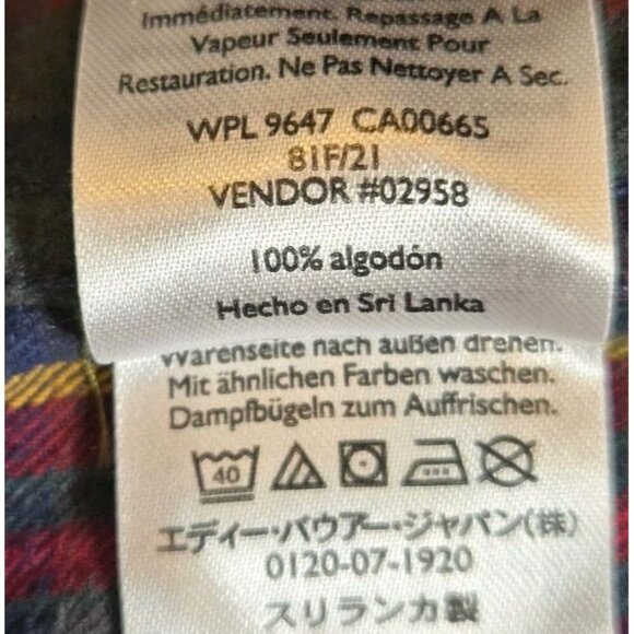 Eddie Bauer Shirt Mens XL Blue Green Tartan Plaid Button Up‎ Soft Flannel Mens - Picture 7 of 10